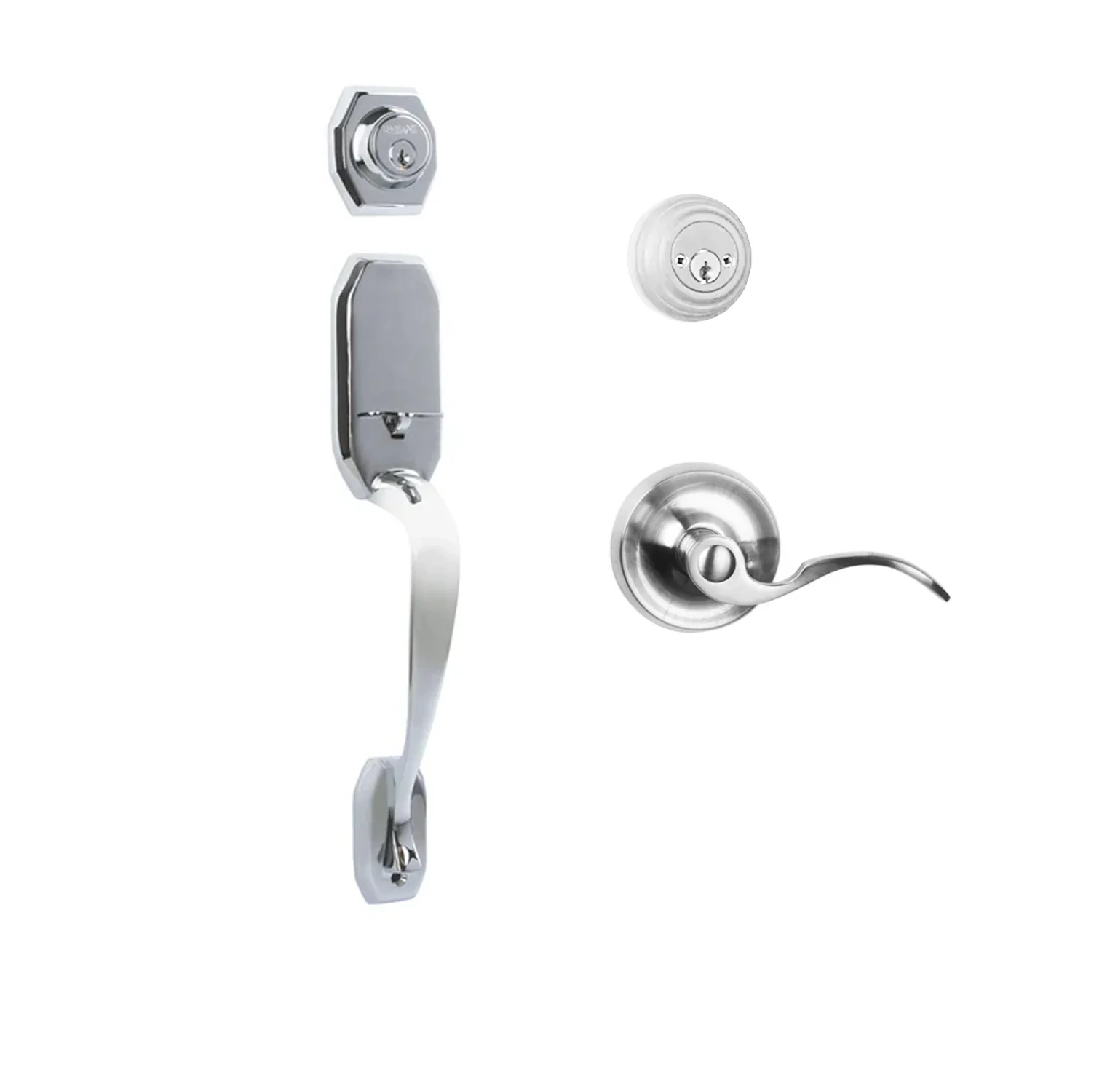 N2lok Garrone Door Handle Double Cylinder with Flutto Lever Entrance Set Box Pack - Image 6