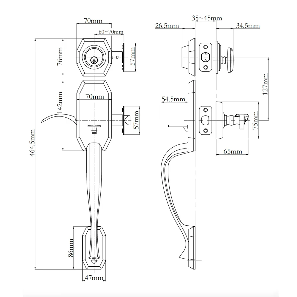 N2lok Garrone Double Cylinder Door Entrance Set Box Pack - Image 2