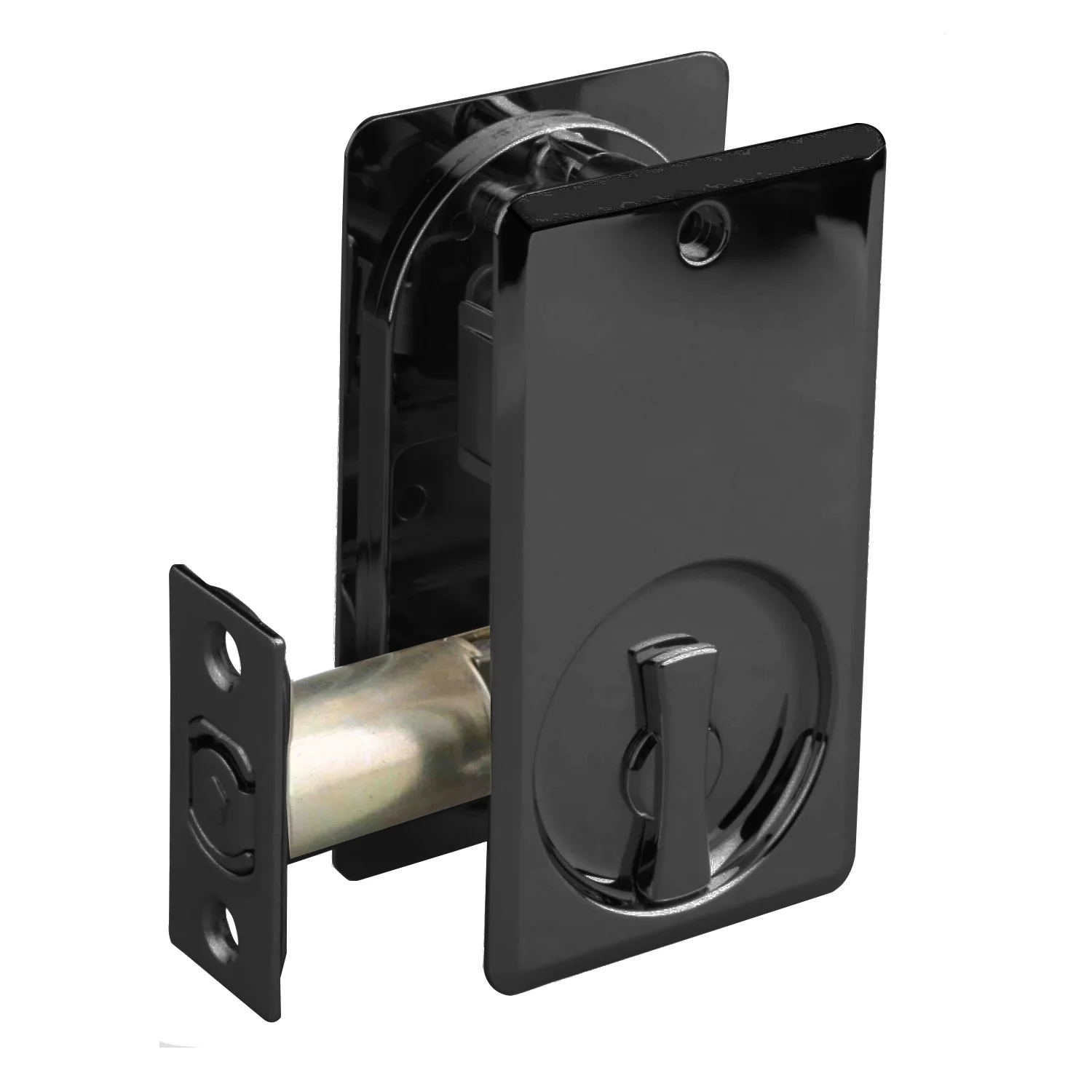 N2lok Lockable Cavity Sliding Door Lock Square Clear Pack - Image 2