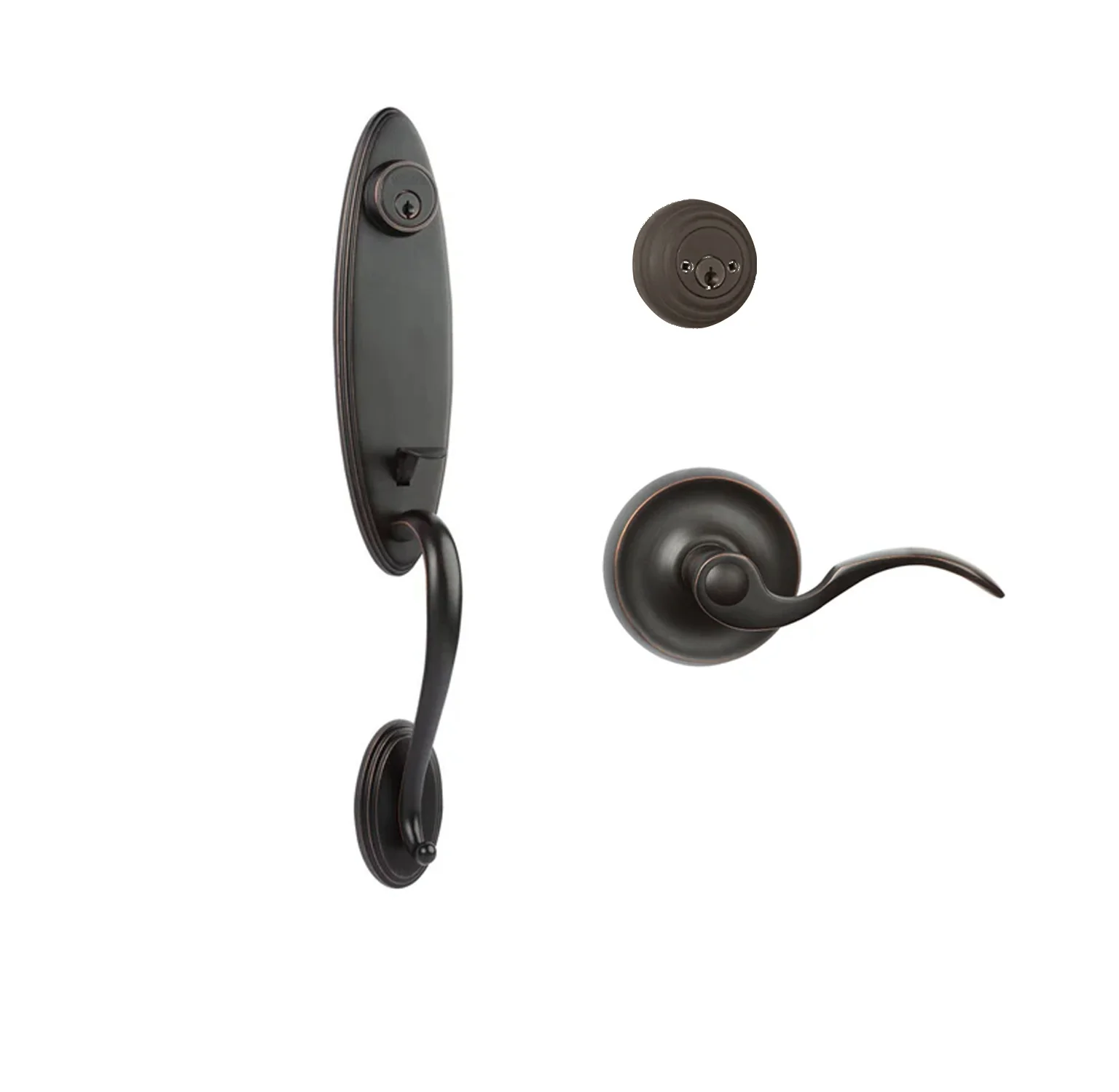 N2lok Loire Door Handle Double Cylinder with Flutto Lever Entrance Set Box Pack - Image 3