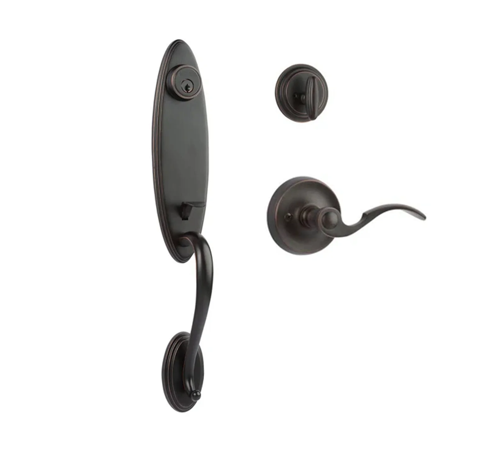 N2lok Loire Door Handle Single Cylinder with Flutto Lever Entrance Set Box Pack - Image 3