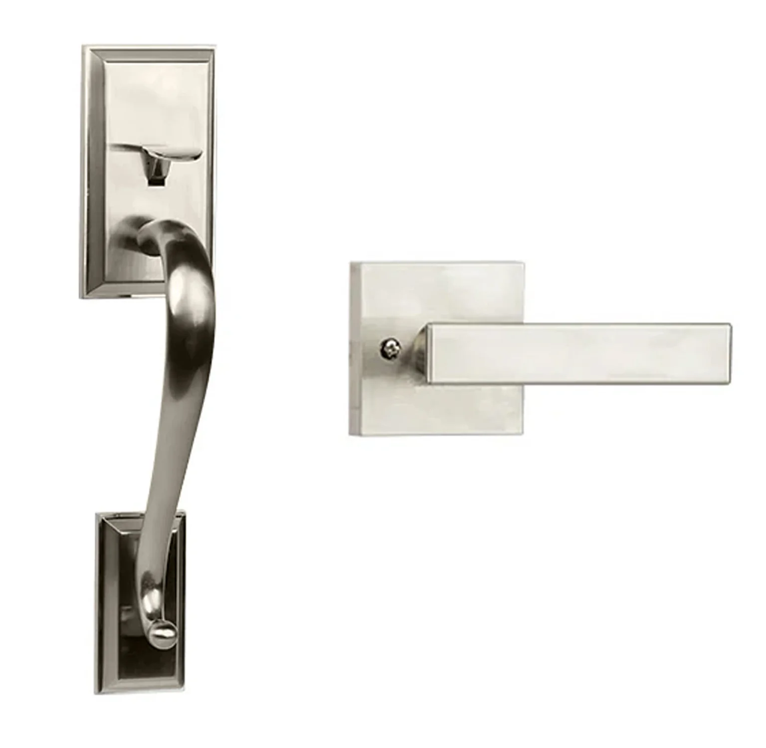 N2Lok Madison Straight Lever Passage Set - Available in Matt Black and Satin Nickel - Image 2
