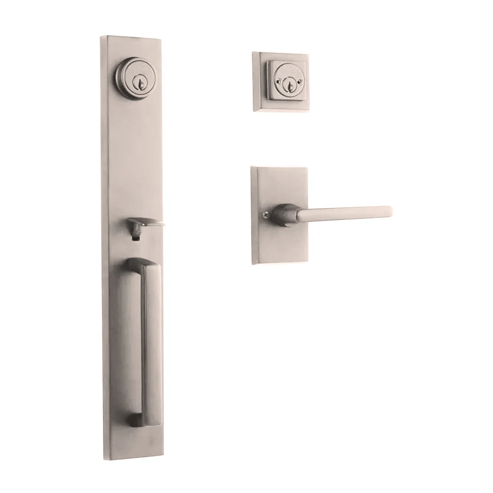 N2lok Montpellier Door Handle Double Cylinder Straight Lever Entrance Set - Image 3