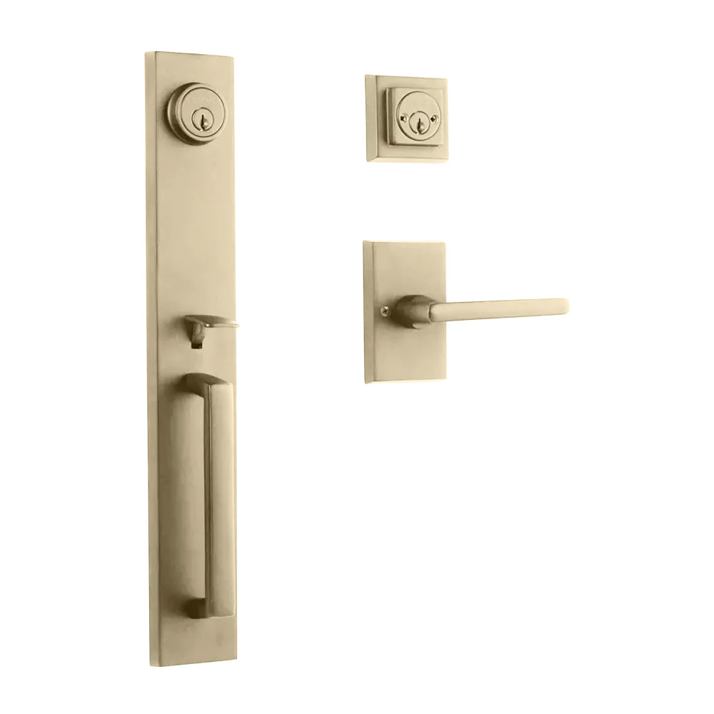 N2lok Montpellier Door Handle Double Cylinder Straight Lever Entrance Set - Image 4