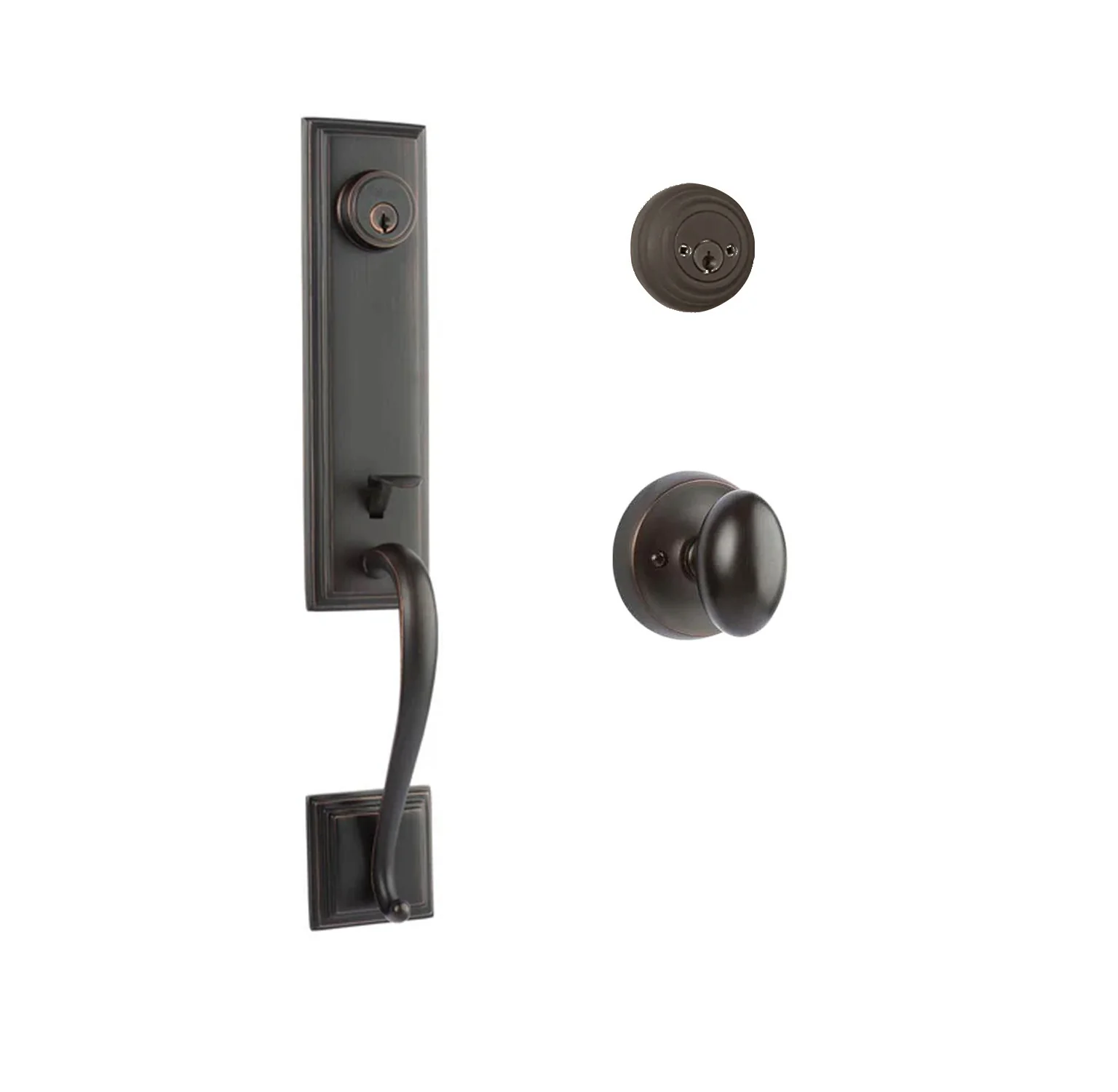 N2lok Seine Door Handle Double Cylinder with Egg Knob Entrance Set Box Pack - Image 8