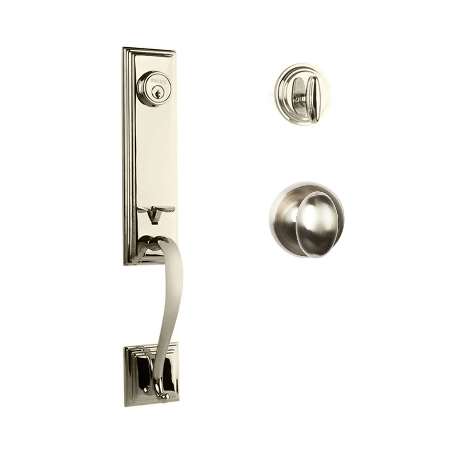 N2lok Seine Door Handle Single Cylinder with Egg Knob Entrance Set Box Pack - Image 5