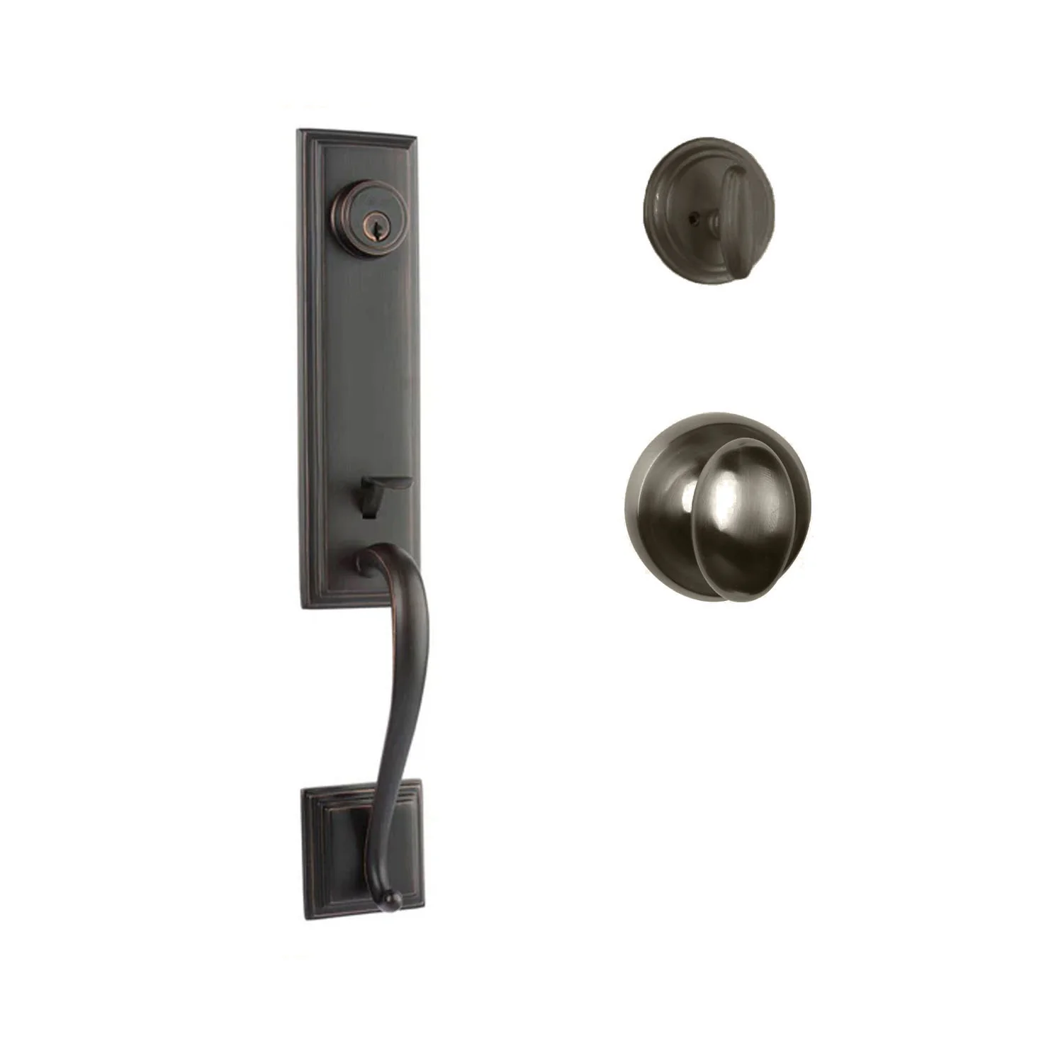 N2lok Seine Door Handle Single Cylinder with Egg Knob Entrance Set Box Pack - Image 7