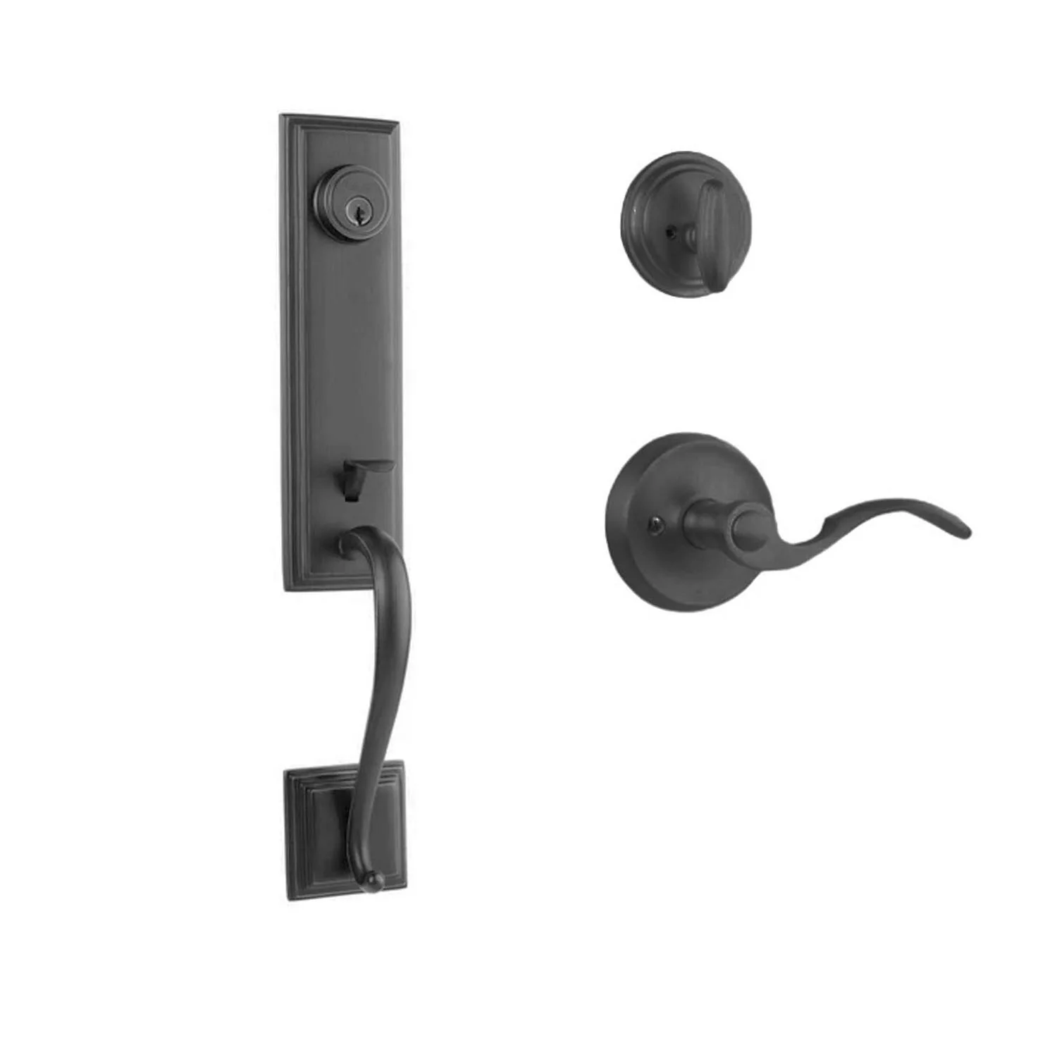 N2lok Seine Door Handle Single Cylinder with Flutto Lever Entrance Set Box Pack - Image 3