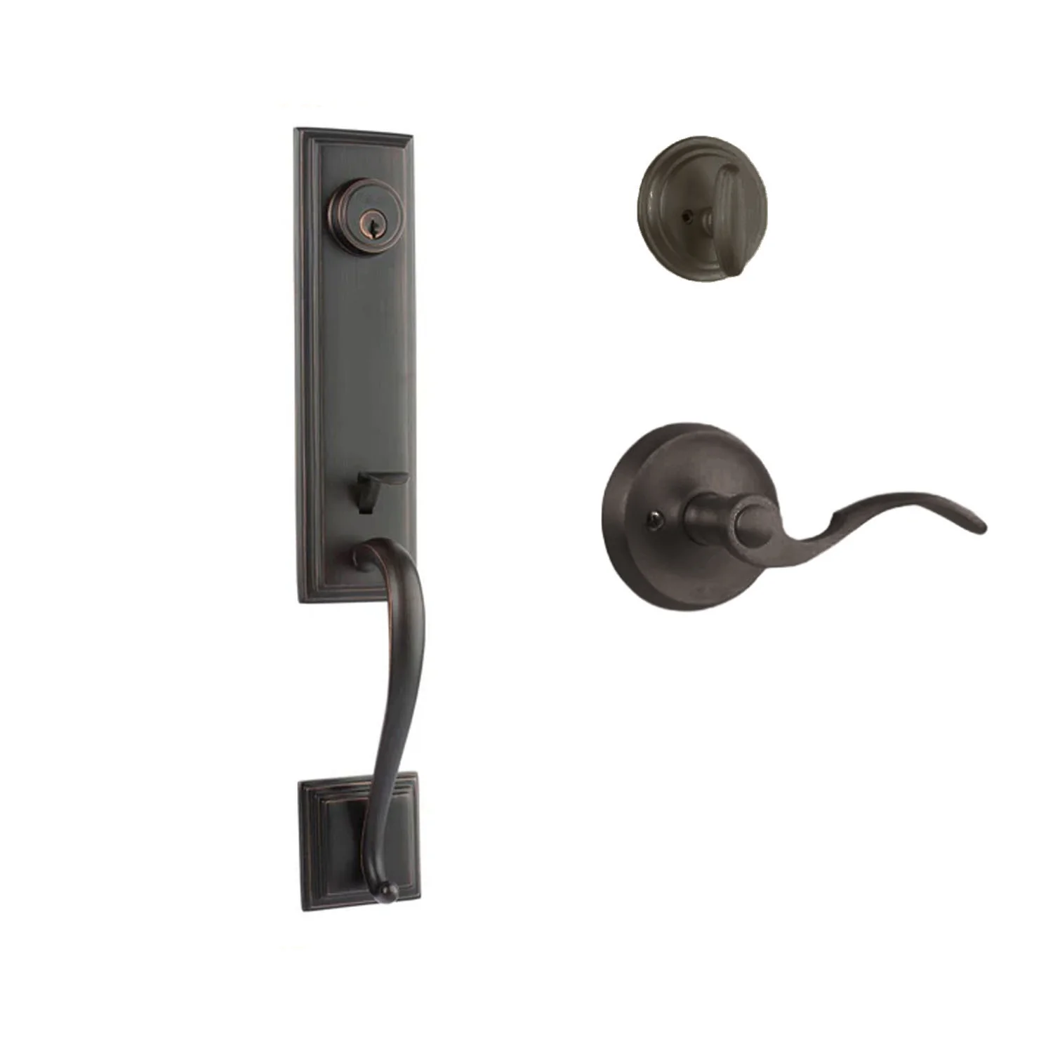 N2lok Seine Door Handle Single Cylinder with Flutto Lever Entrance Set Box Pack - Image 7