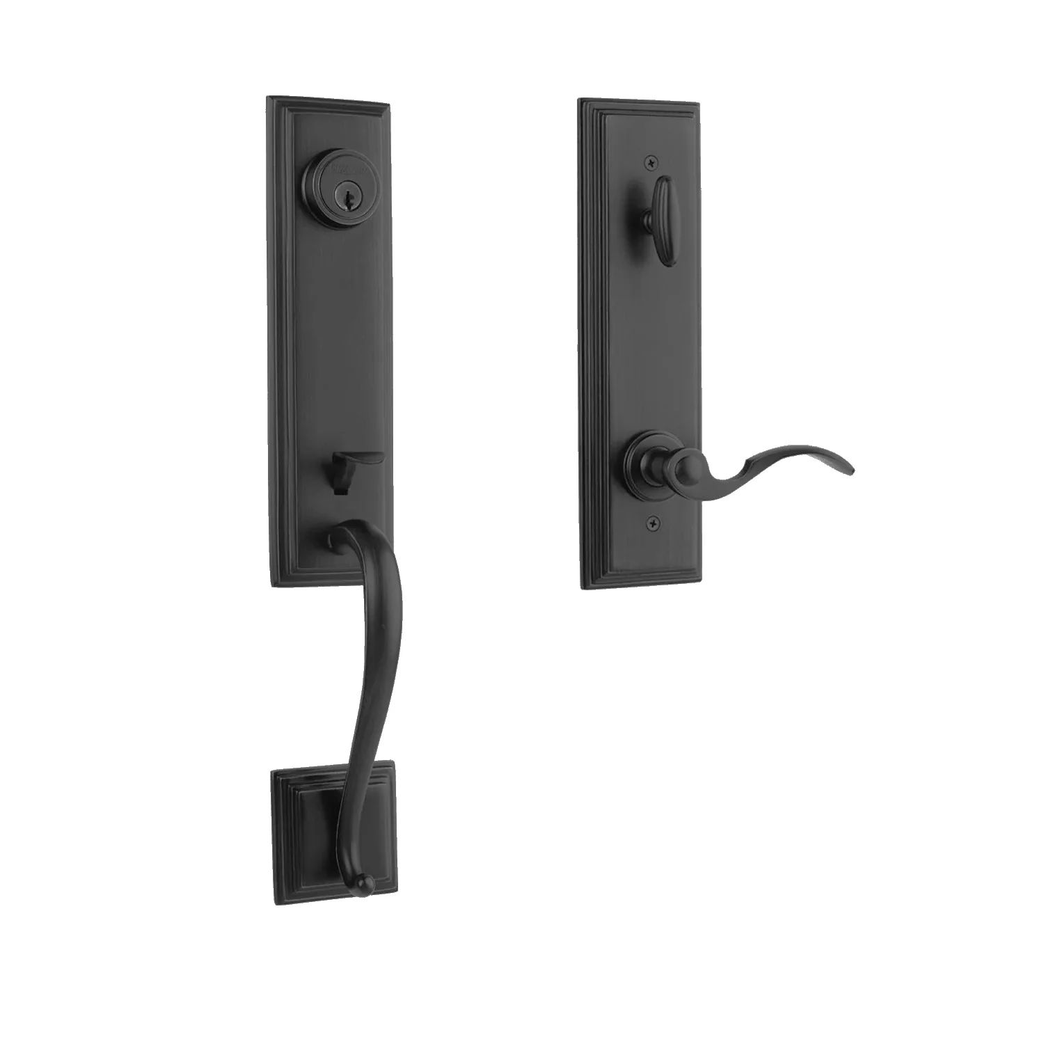 N2lok Seine Entrance Door Handle Set with Interconnect Box Pack - Available in Various Finishes - Image 4