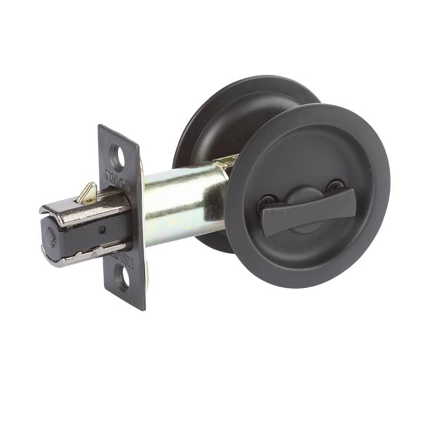 N2lok Sliding Door Cavity Lock Privacy Set Clear Pack - Available in Satin Chrome and Matt Black - Image 2