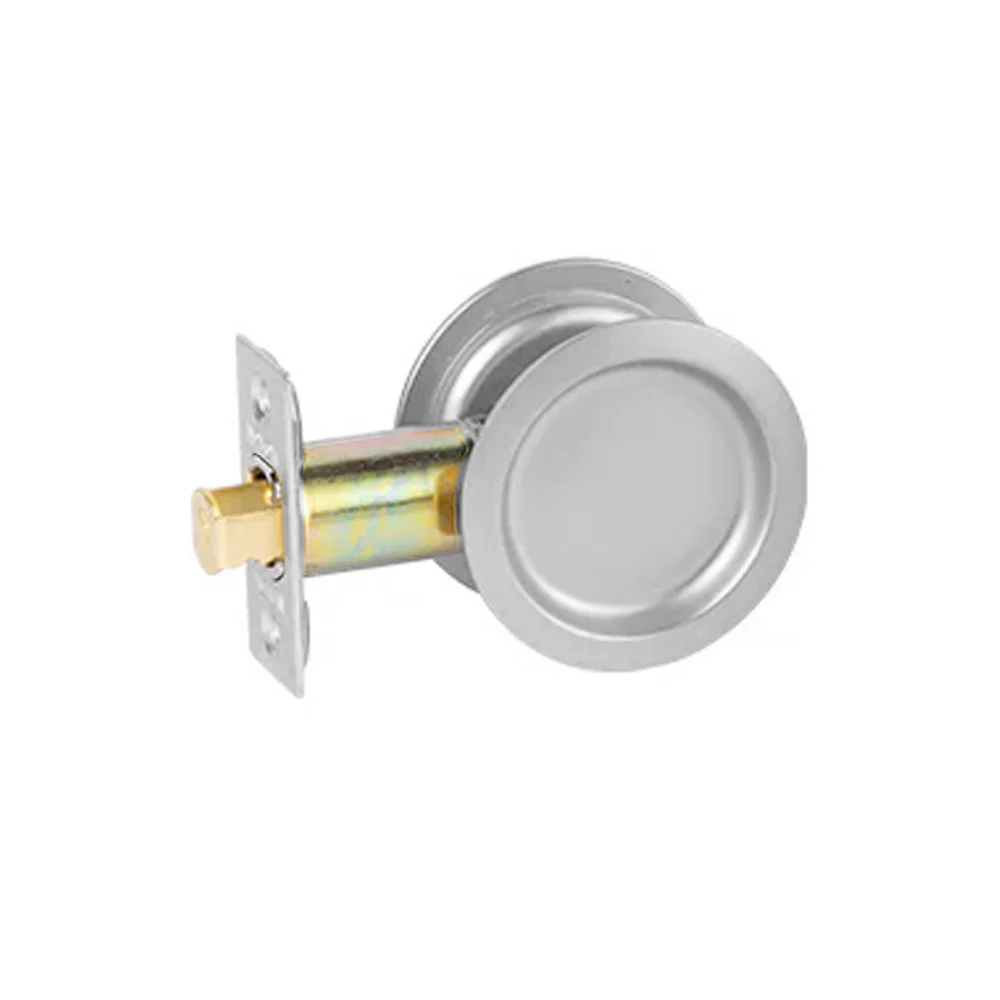 N2lok Sliding Door Cavity Lock Round Passage Set - Available in Matt Black and Satin Chrome - Image 3