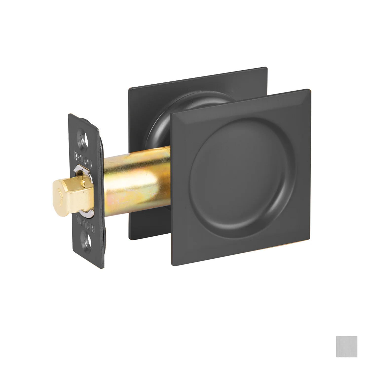 N2lok Sliding Door Cavity Lock Square Passage Set - Available in Satin Chrome and Matt Black