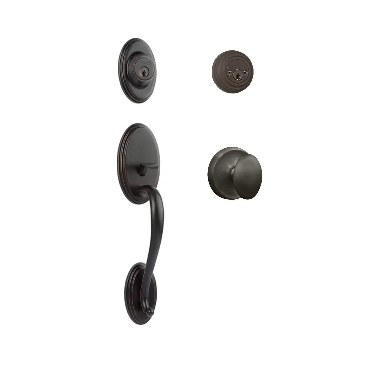 N2lok Somme Door Handle Double Cylinder with Egg Knob Entrance Set Box Pack - Image 3