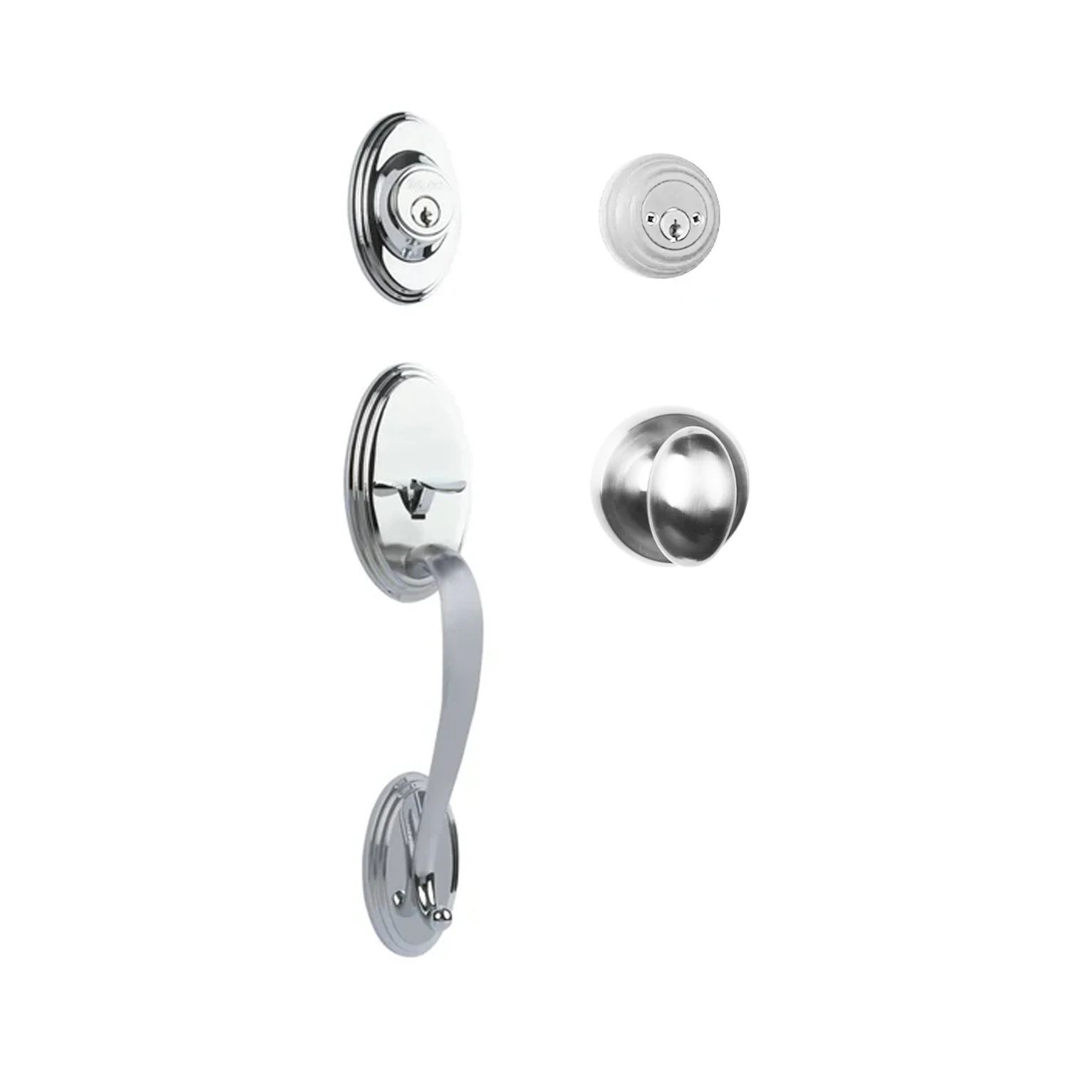 N2lok Somme Door Handle Double Cylinder with Egg Knob Entrance Set Box Pack - Image 6