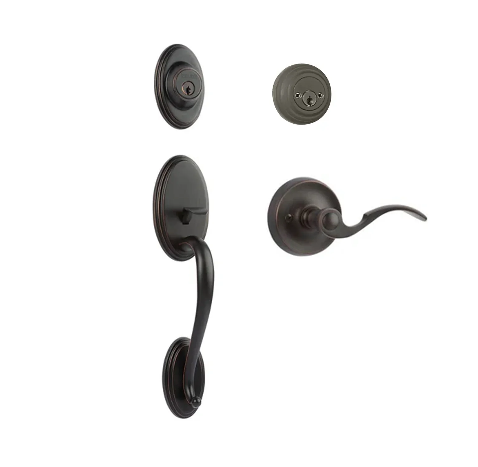 N2lok Somme Door Handle Double Cylinder with Flutto Lever Entrance Set Box Pack - Image 3