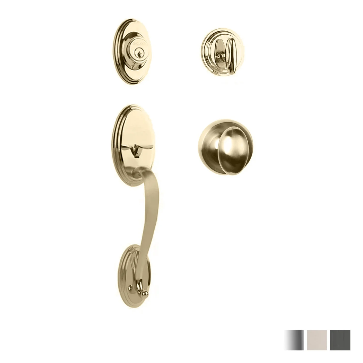 N2lok Somme Door Handle Single Cylinder with Egg Knob Entrance Set Box Pack