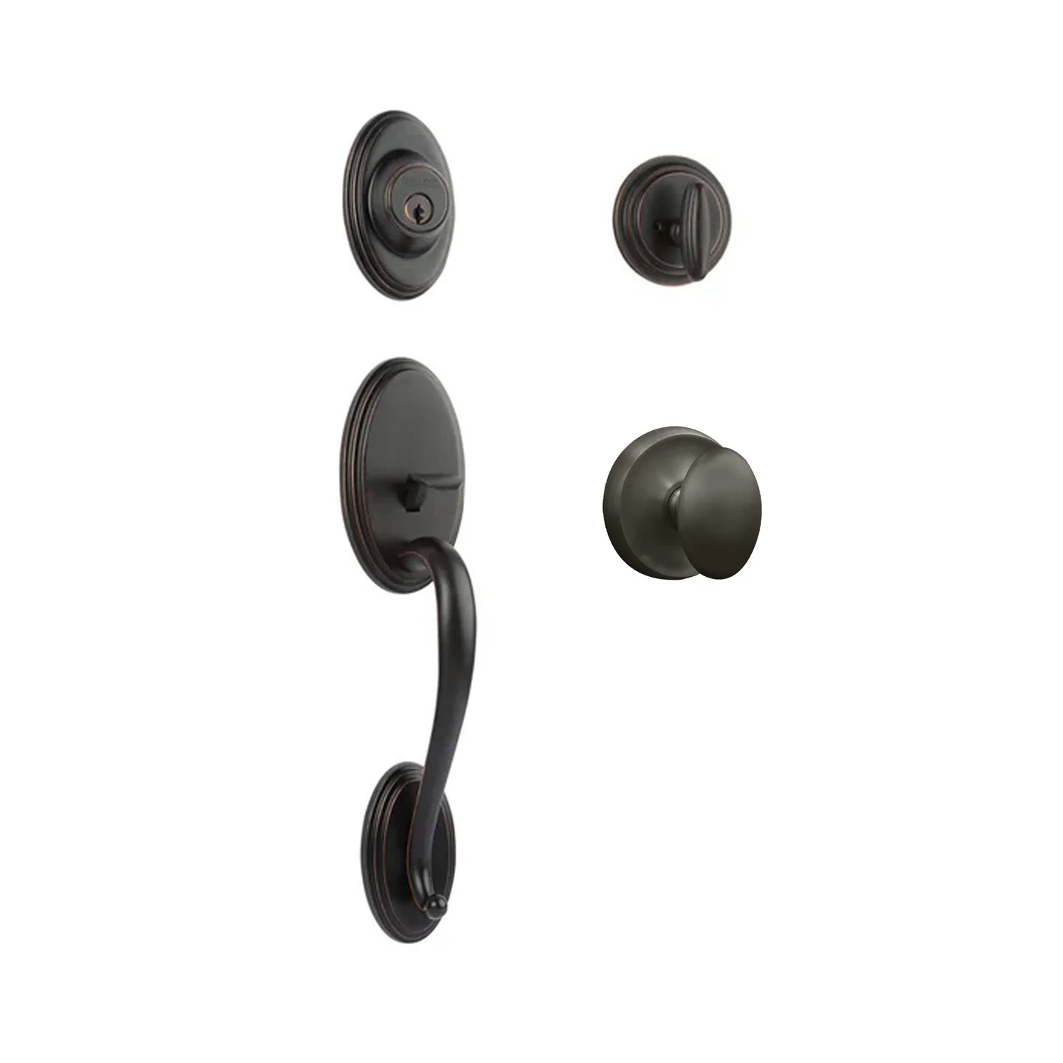 N2lok Somme Door Handle Single Cylinder with Egg Knob Entrance Set Box Pack - Image 3