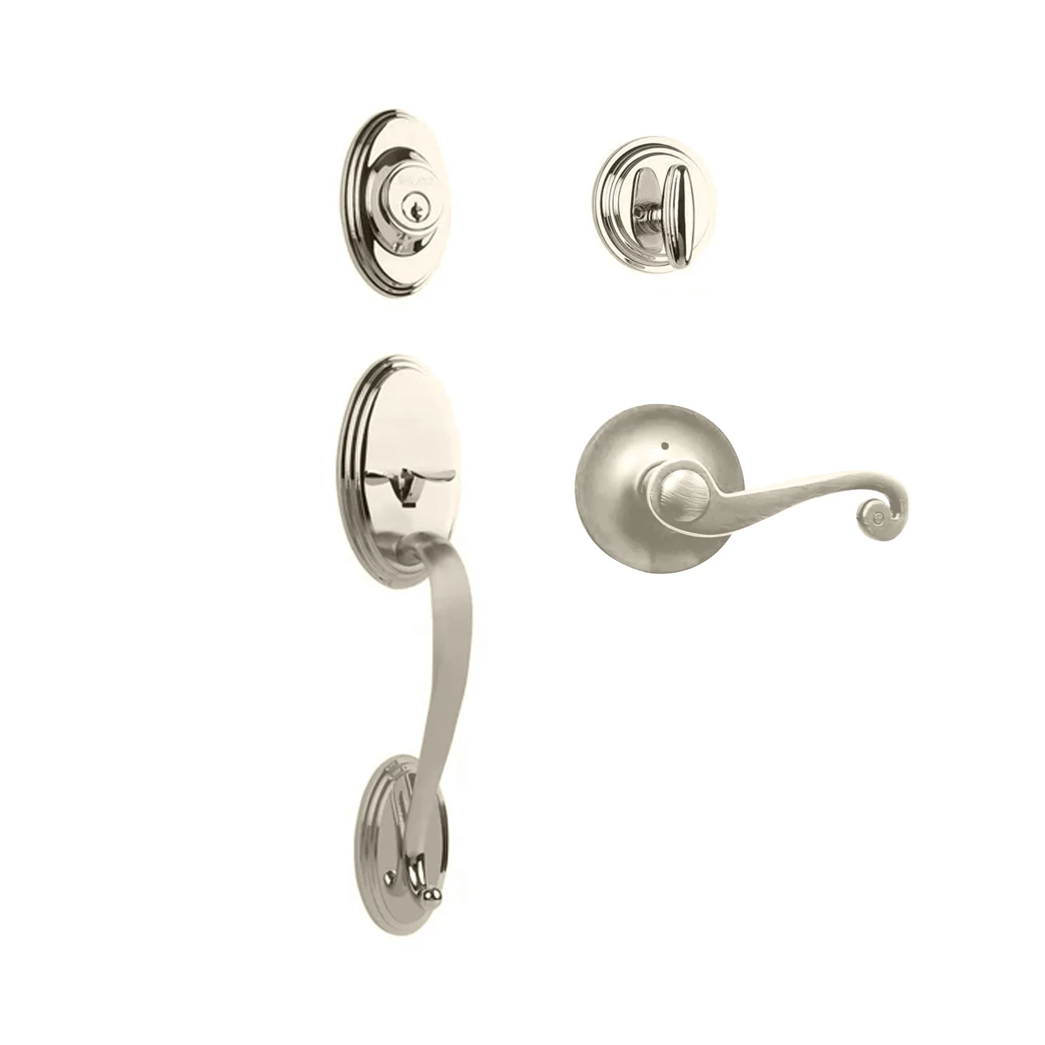 N2lok Somme Door Handle Single Cylinder with Spiral Lever Entrance Set Box - Image 5