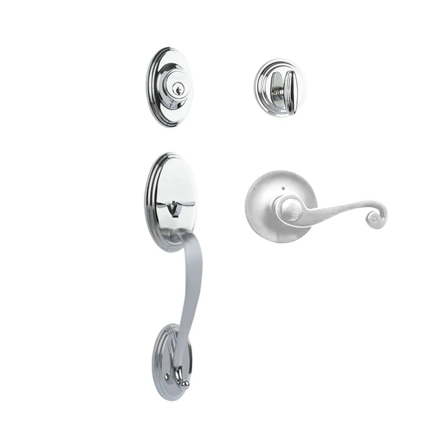N2lok Somme Door Handle Single Cylinder with Spiral Lever Entrance Set Box - Image 6