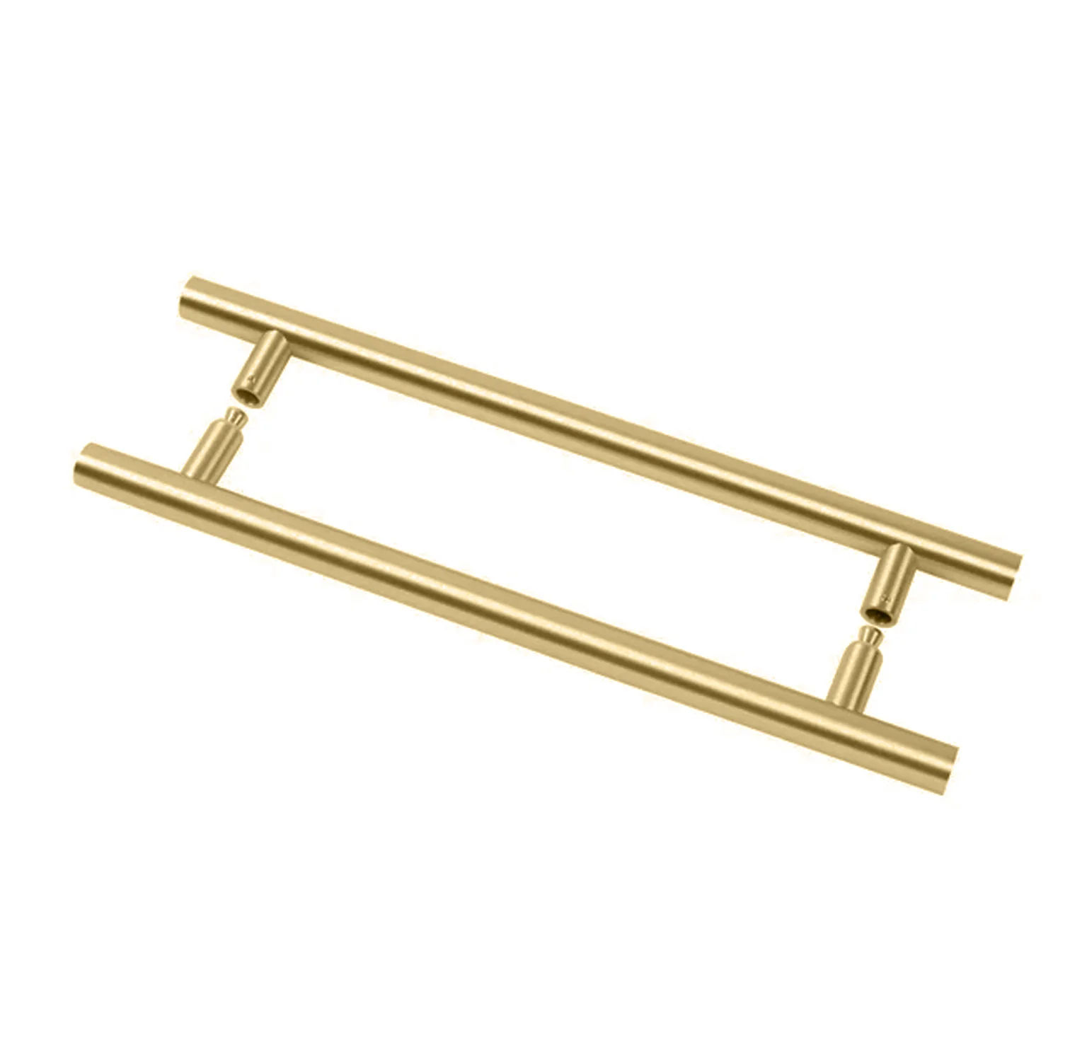 N2lok Vienne Tube Door Pull - Available in Satin Stainless Steel and Satin Brass - Image 3