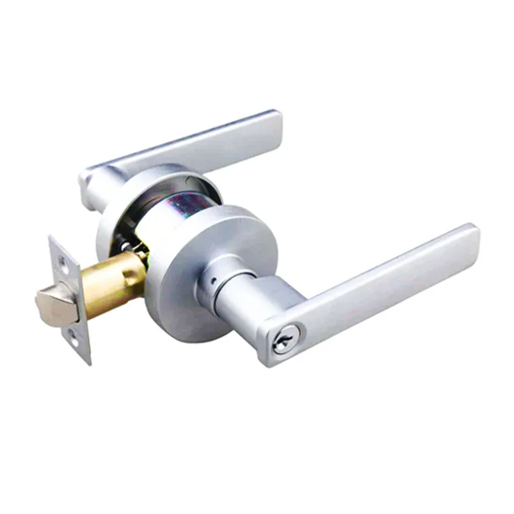 N2lok Vitus Door Lever Entrance Set Round Rose Clear Pack - Available in Various Finishes - Image 3