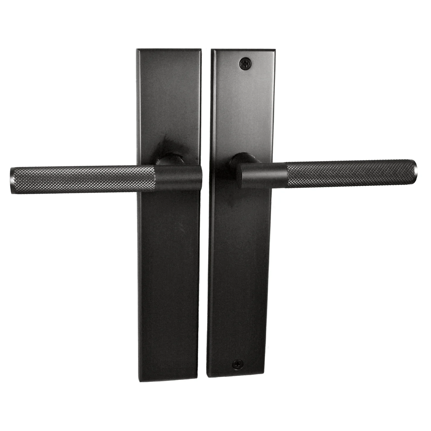 Nidus Domici Knurled Door Lever on Longplate Passage Set - Available in Various Finishes - Image 3