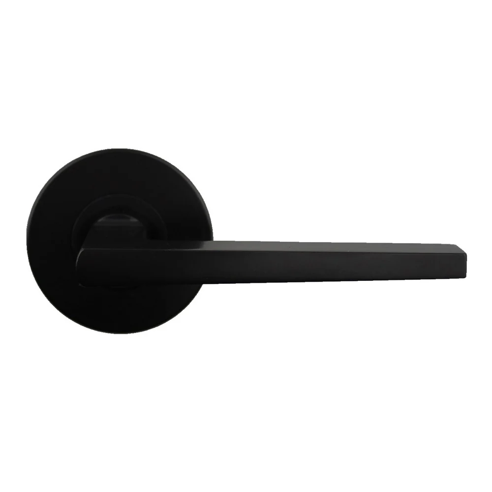 Nidus Door Handle Mediterranean Marino Round Passage Lever Set Black M-MARPASBL-L - Image 2