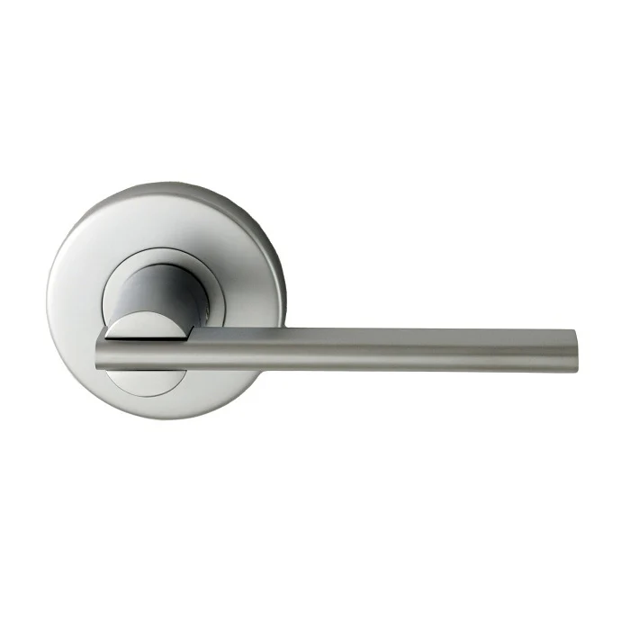 Nidus Door Handle Mediterranean Metro Passage Lever Set Satin Chrome - Image 2