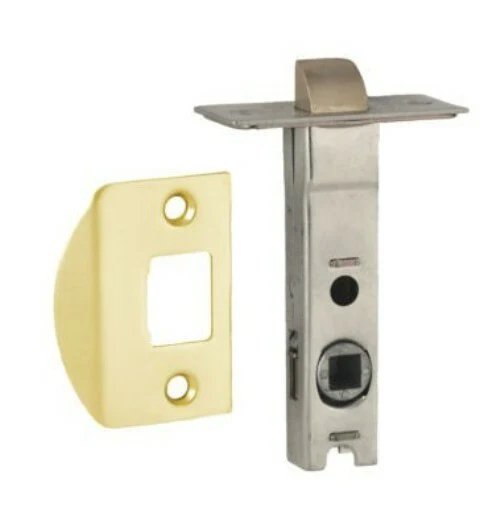 Nidus Door Knob Corona Passage Set White Gold w/ Latch CDFWHG - Image 3