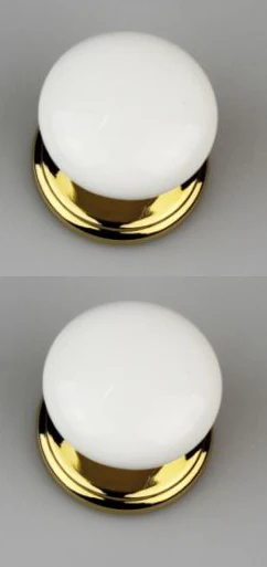 Nidus Door Knob PAMRG Corona Privacy Set White Gold w/ Latch CDFWHG - Image 2
