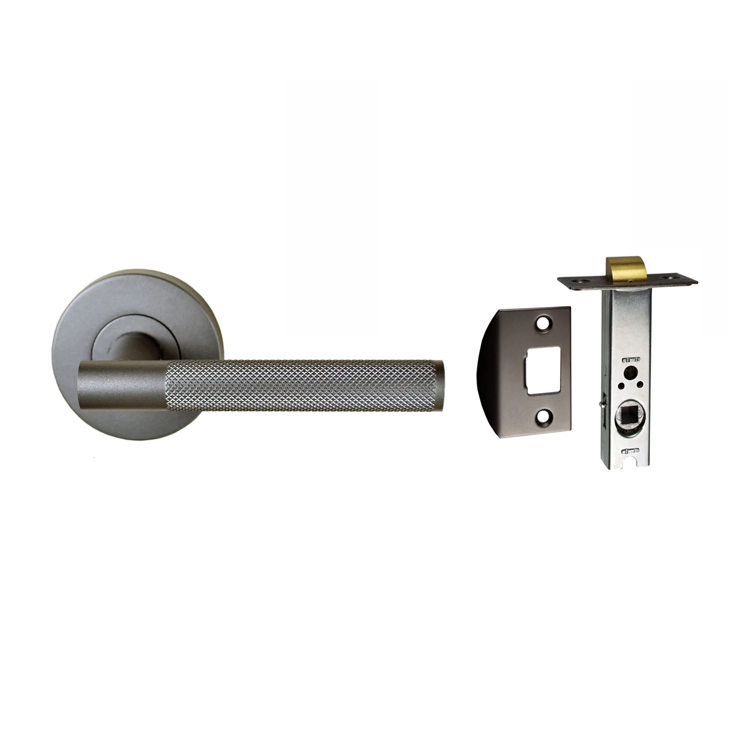 Nidus Knurled Domici Lever on Rose Passage Set - Available In Various Finishes - Image 3