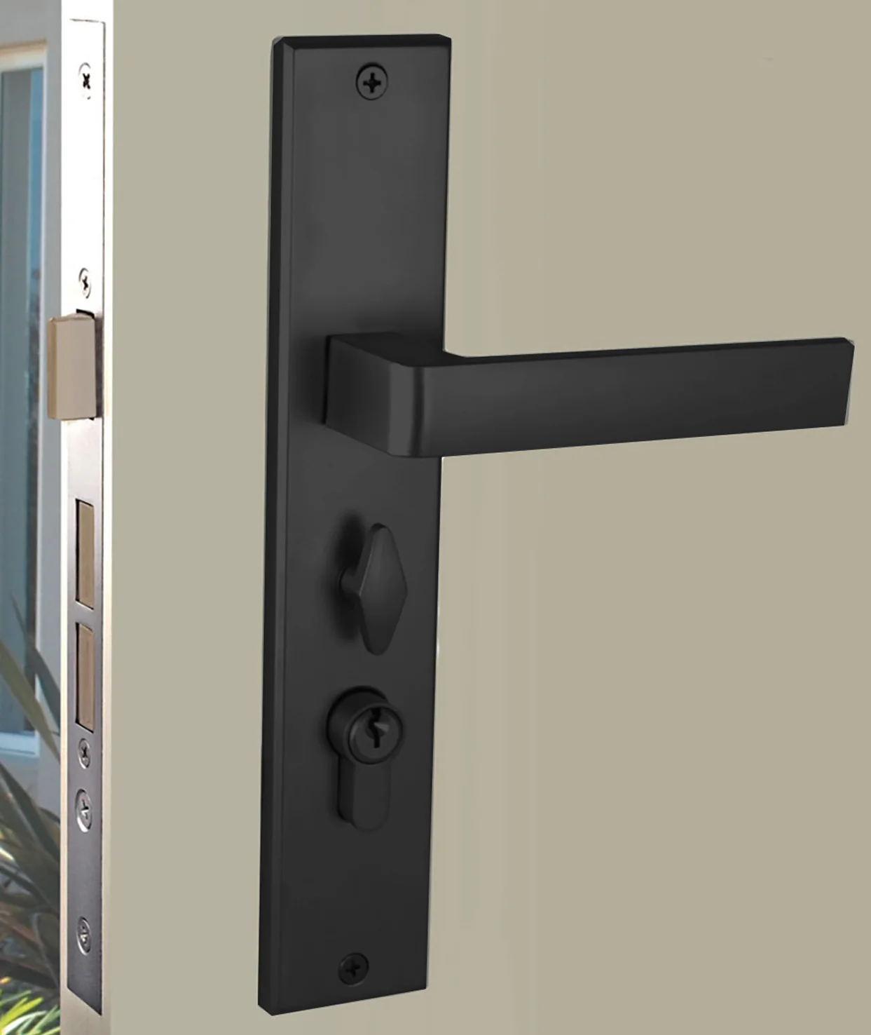 Nidus Marino Ozi-1 Lock Combo Door Lever on Longplate Entrance Set - Image 3