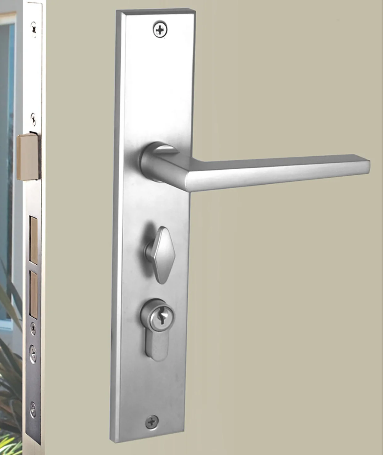 Nidus Marino Ozi-1 Lock Combo Door Lever on Longplate Entrance Set - Image 5