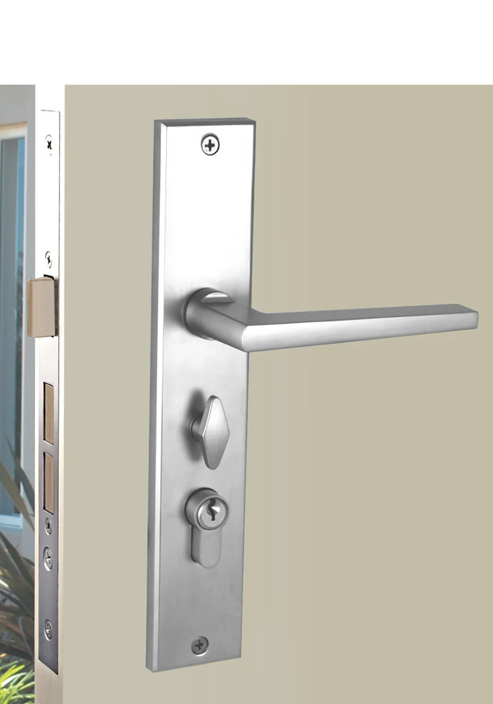 Nidus Marino Ozi-1 Lock Combo Door Lever on Longplate Entrance Set - Image 6