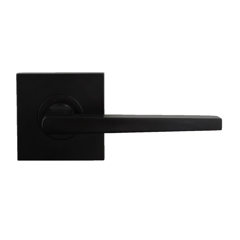 Nidus Door Handle Mediterranean Marino Square Passage Lever Set Black M-MARSQPASBL-L - Image 2