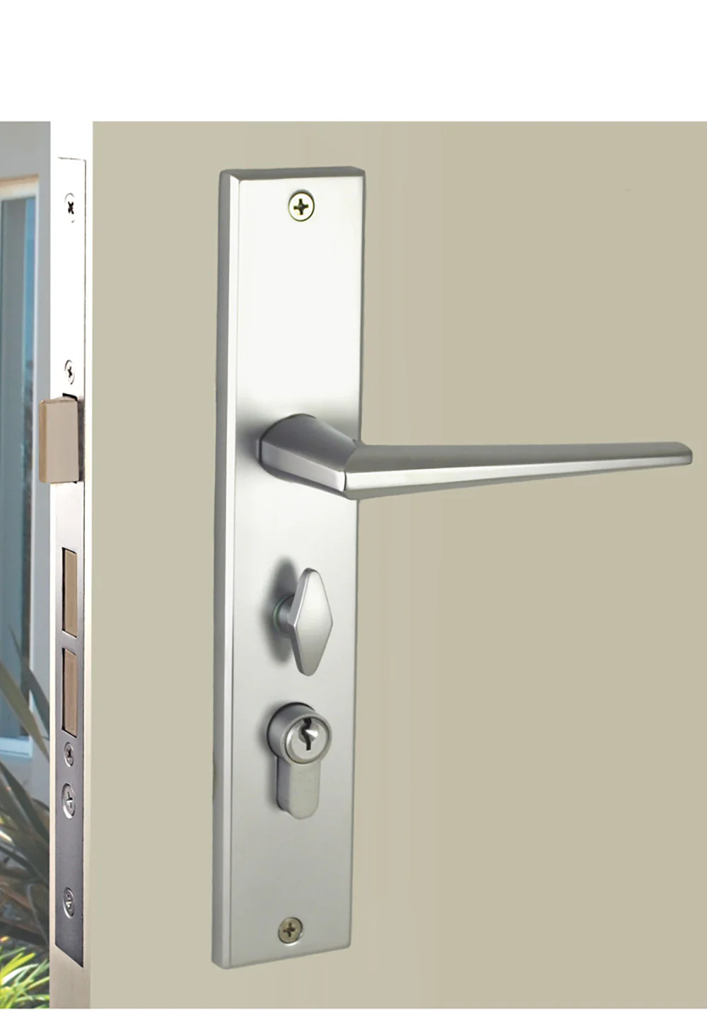 Nidus Rialto Ozi-1 Lock Combo Door Lever on Longplate Entrance Set - Image 5