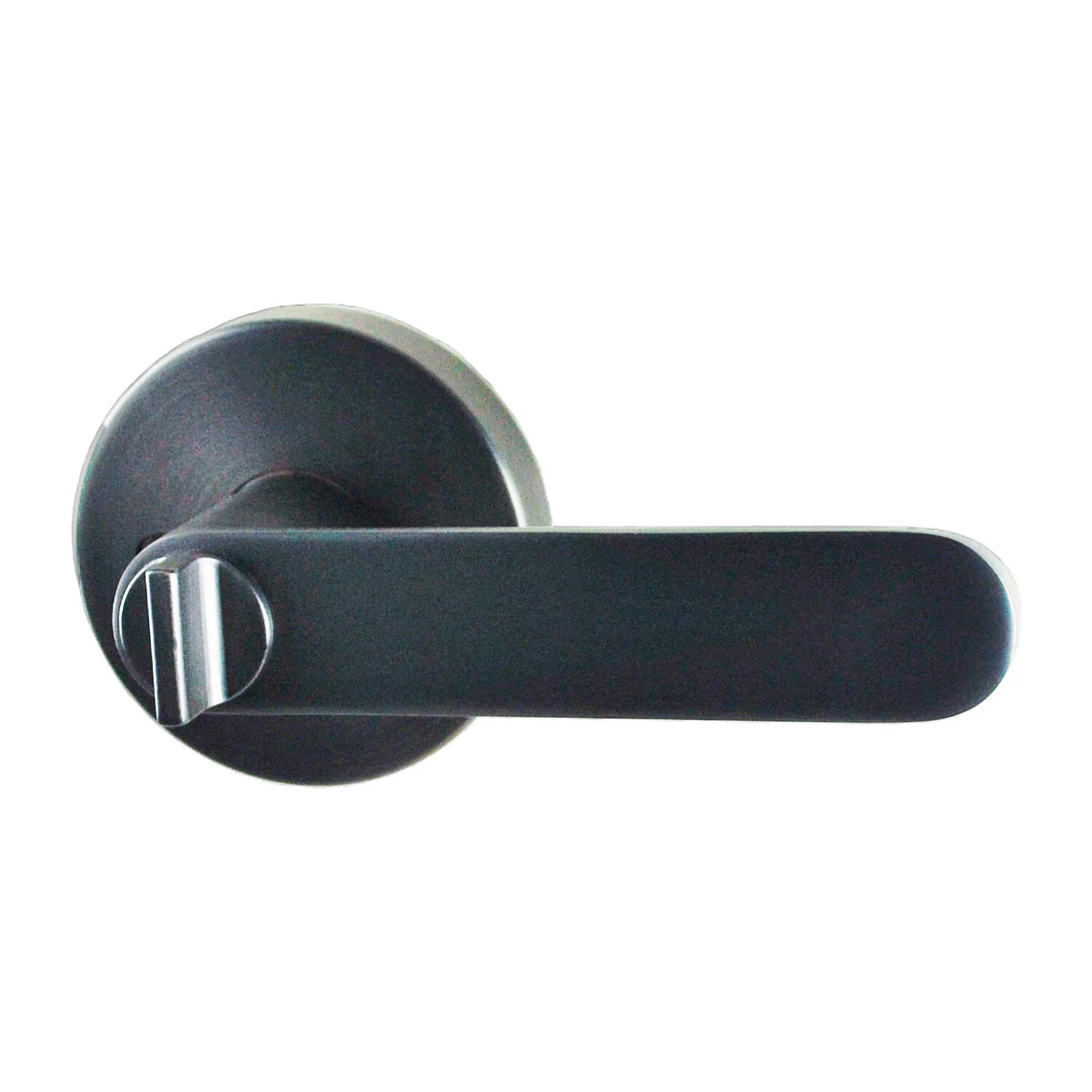 Nidus Spring Round Rose Radius End Door Lever Privacy Set - Available in Various Finishes - Image 3