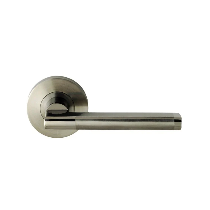 Nidus Door Handle Venetian Soho Round Lever Set 2 Tone VSS-01-SS/PSS - Image 2
