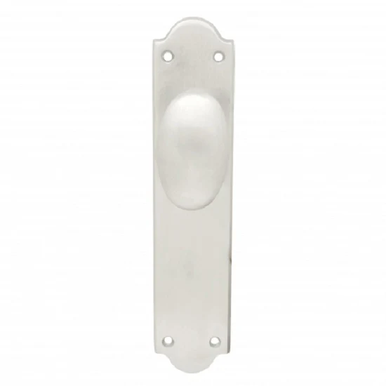 Pavtom Oval Door Knob Latch Solid Brass Cast Satin Chrome 220 x 50mm 7507/7400SC