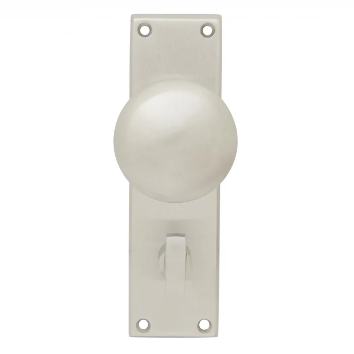 Pavtom Victorian Door Knob Bathroom Plate Privacy Satin Chrome 150 x 42mm 7502SC
