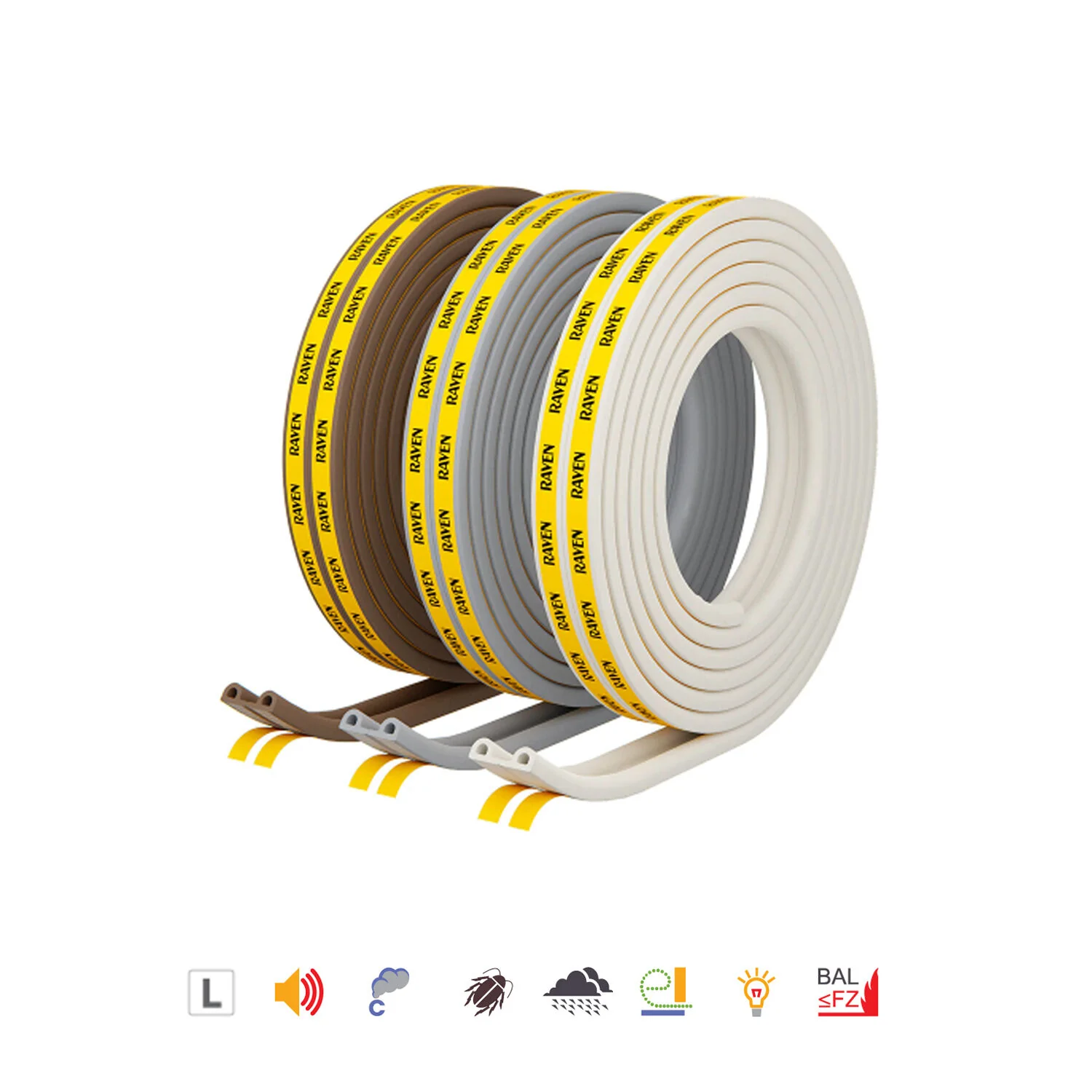 Raven R48 EPDM Door And Window Weather Strip Self Adhesive - Available in Various Finishes and Sizes - Image 3