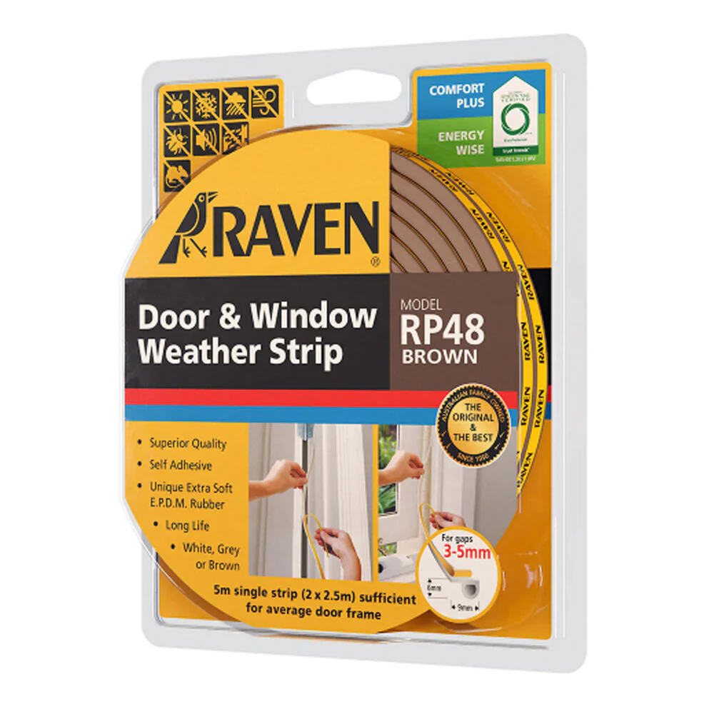 Raven R48 EPDM Door And Window Weather Strip Self Adhesive - Available in Various Finishes and Sizes - Image 5