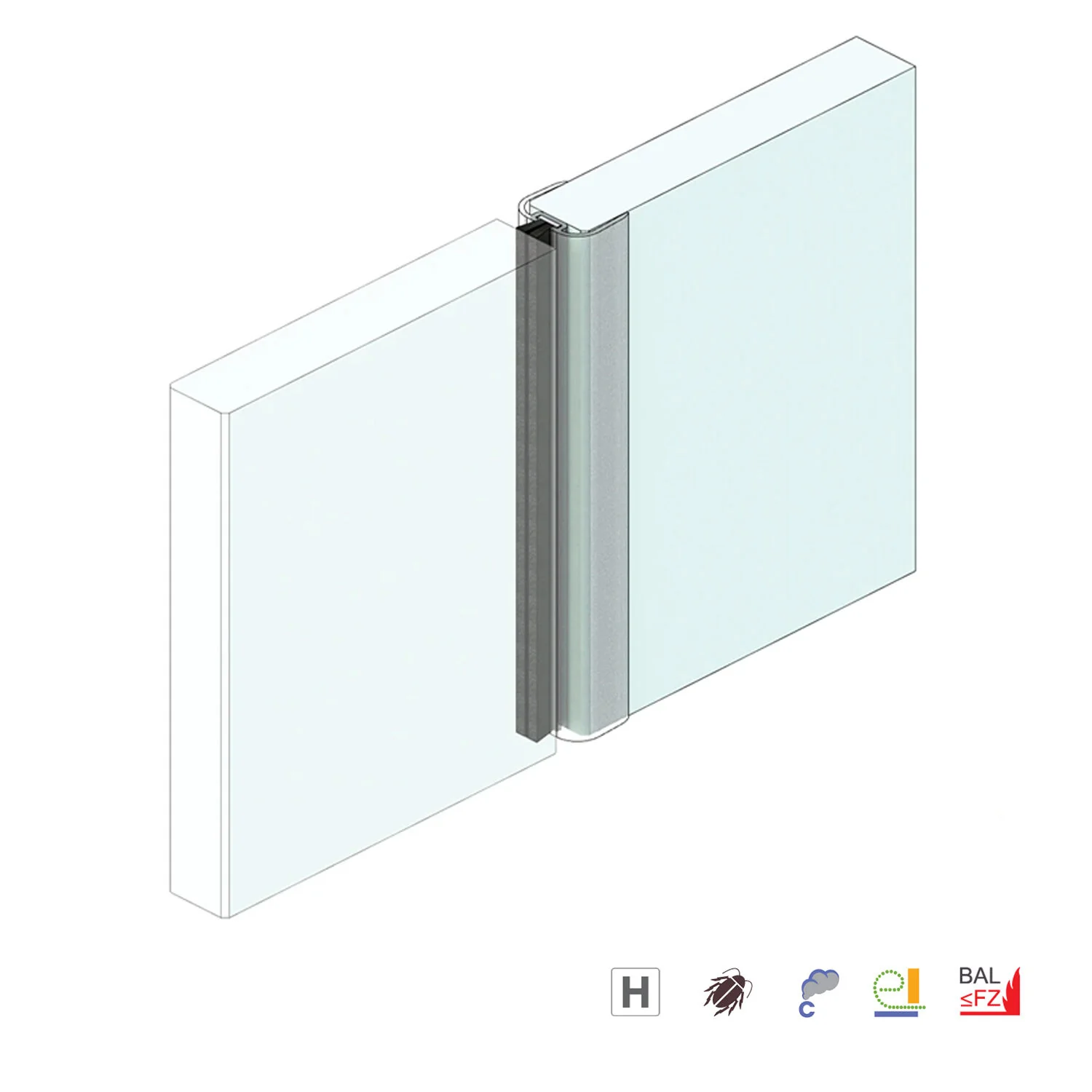 Raven RP104 Astragal Meeting Stile Seal 3000mm Translucent A1043000