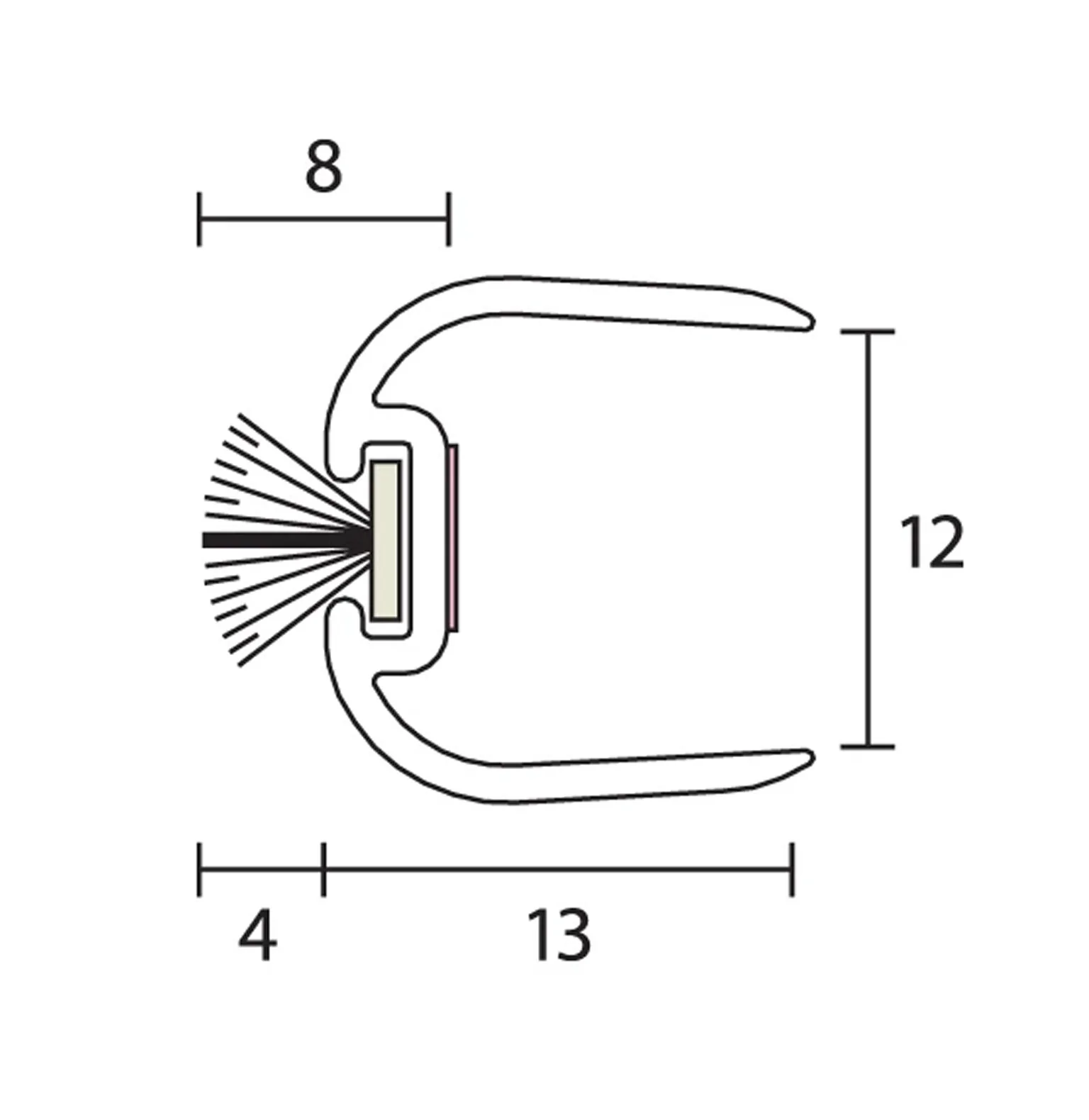 Raven RP104 Astragal Meeting Stile Seal 3000mm Translucent A1043000 - Image 2