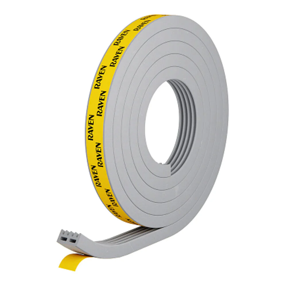 Raven RP108 Multi-Use Self Adhesive Rubber Sealing Strip 2000mm - Available in Grey and White Finish - Image 6