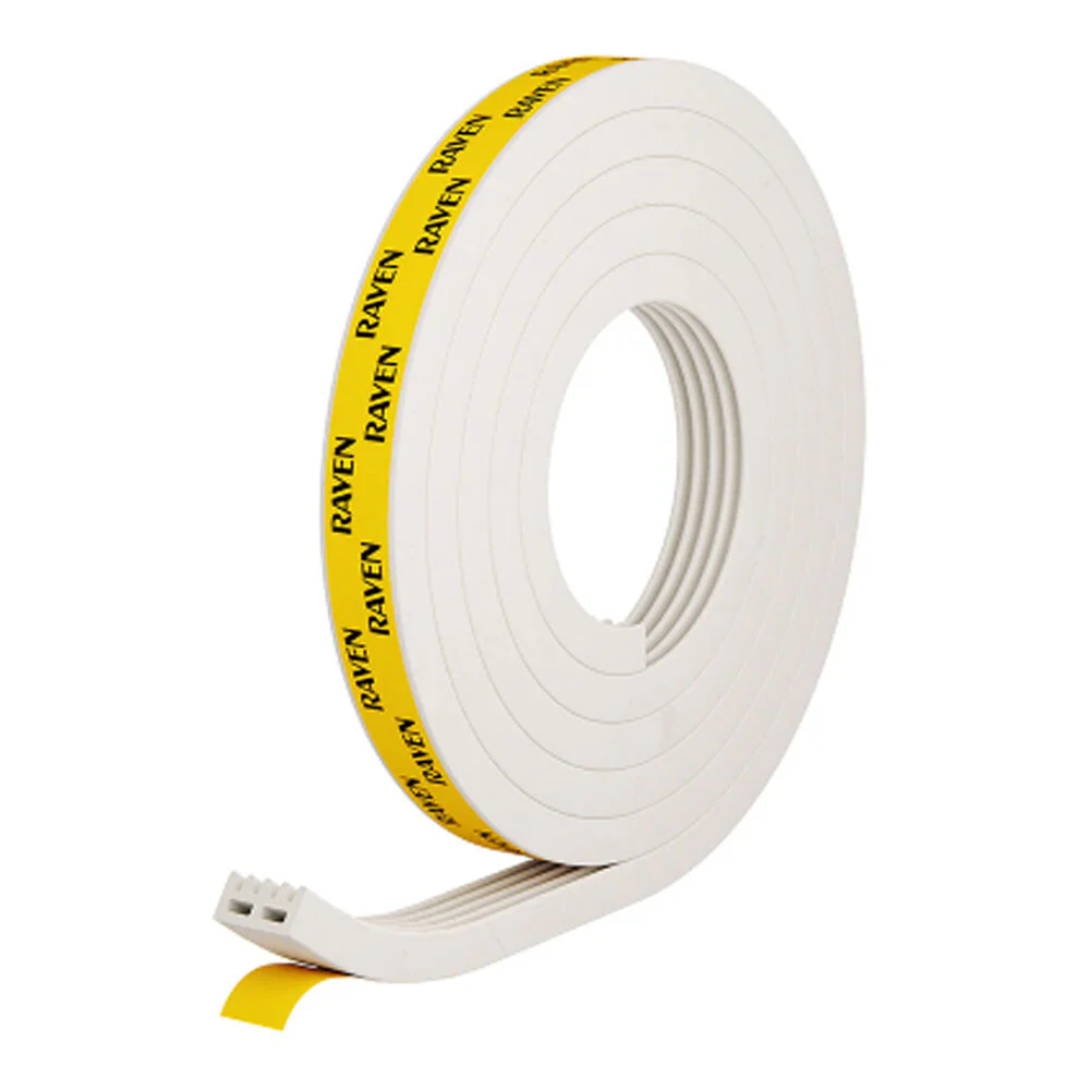 Raven RP108 Multi-Use Self Adhesive Rubber Sealing Strip 2000mm - Available in Grey and White Finish - Image 7