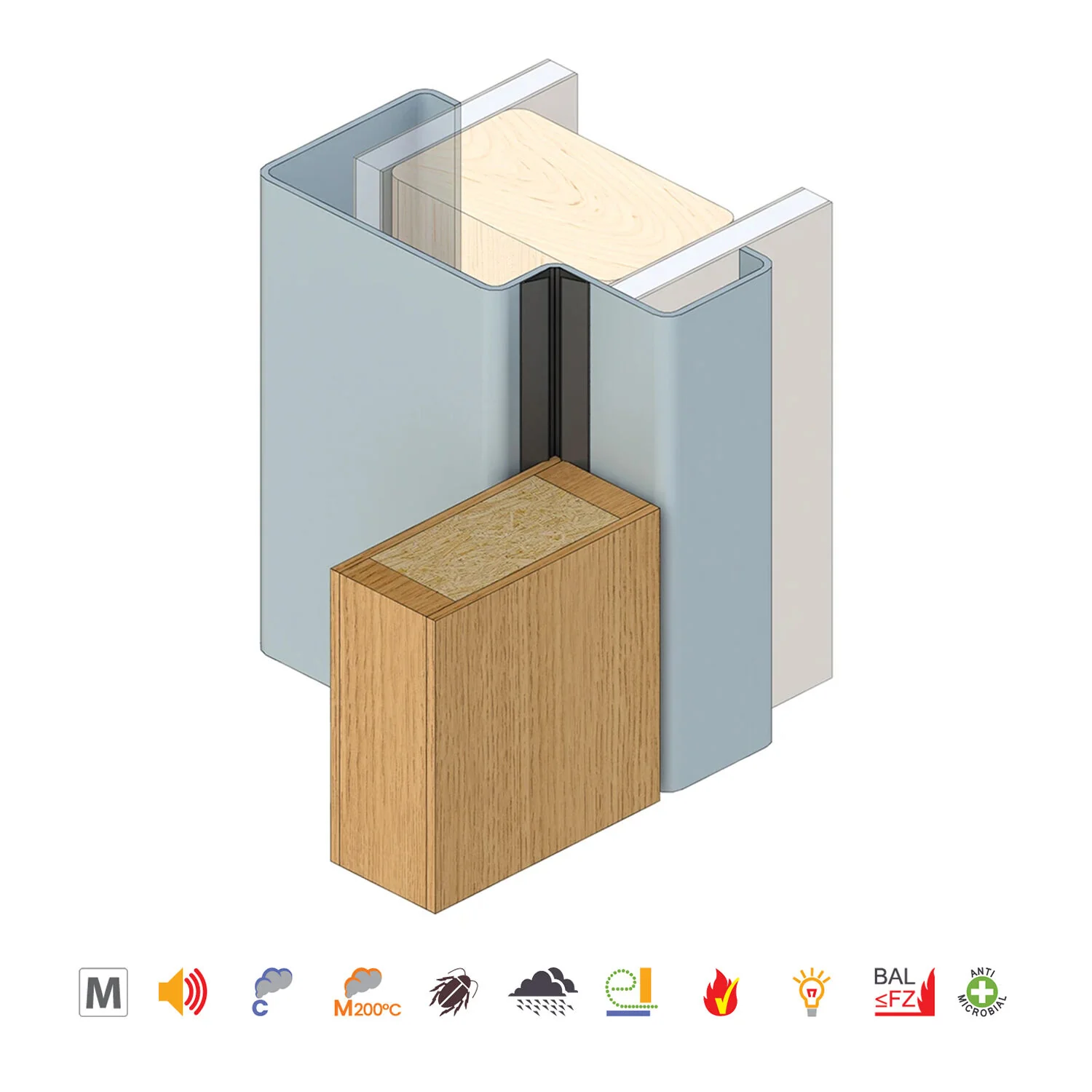 Raven RP120 Batwing Perimeter Seal Fire Rated - Available in Various Finishes and Sizes - Image 5