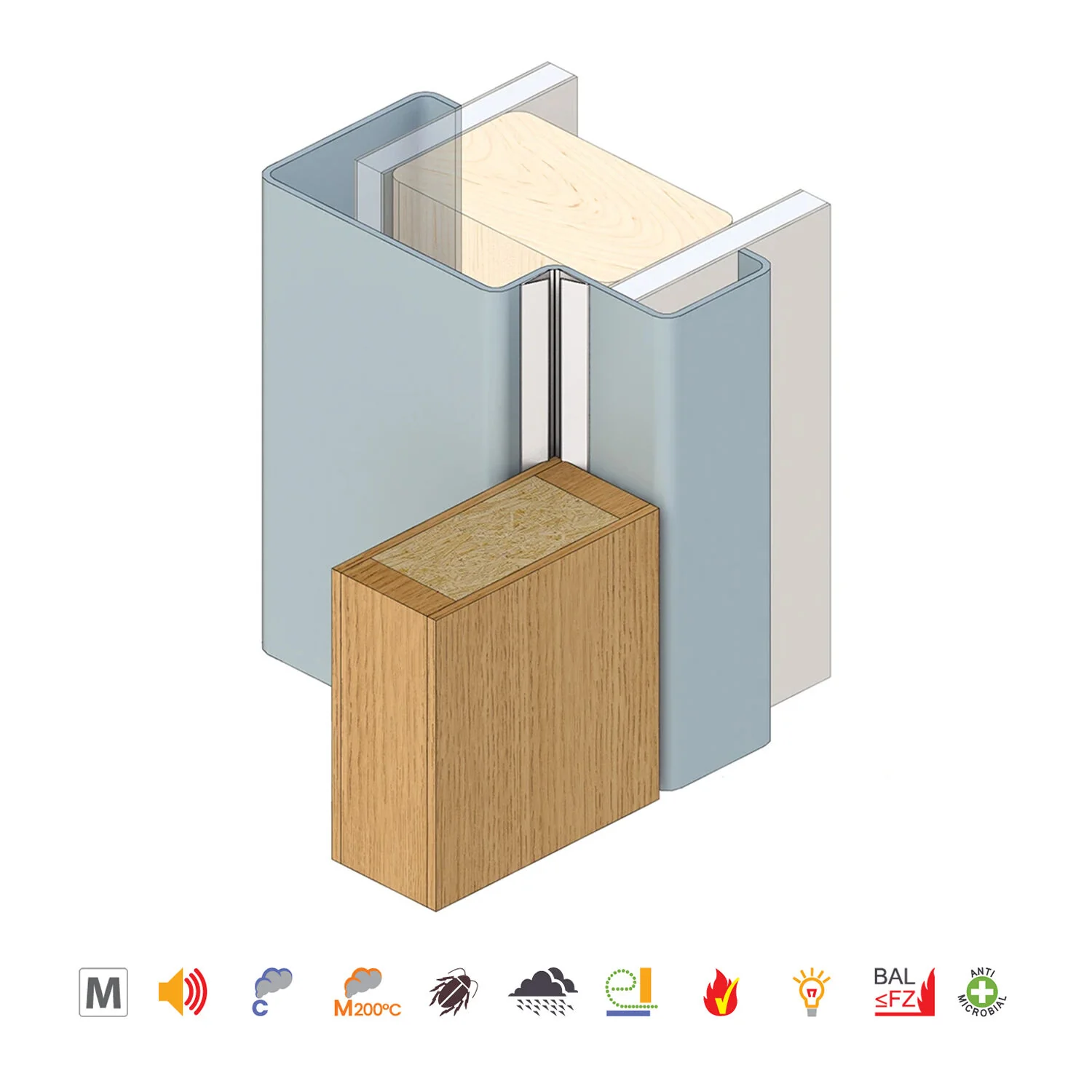 Raven RP120 Batwing Perimeter Seal Fire Rated - Available in Various Finishes and Sizes - Image 9