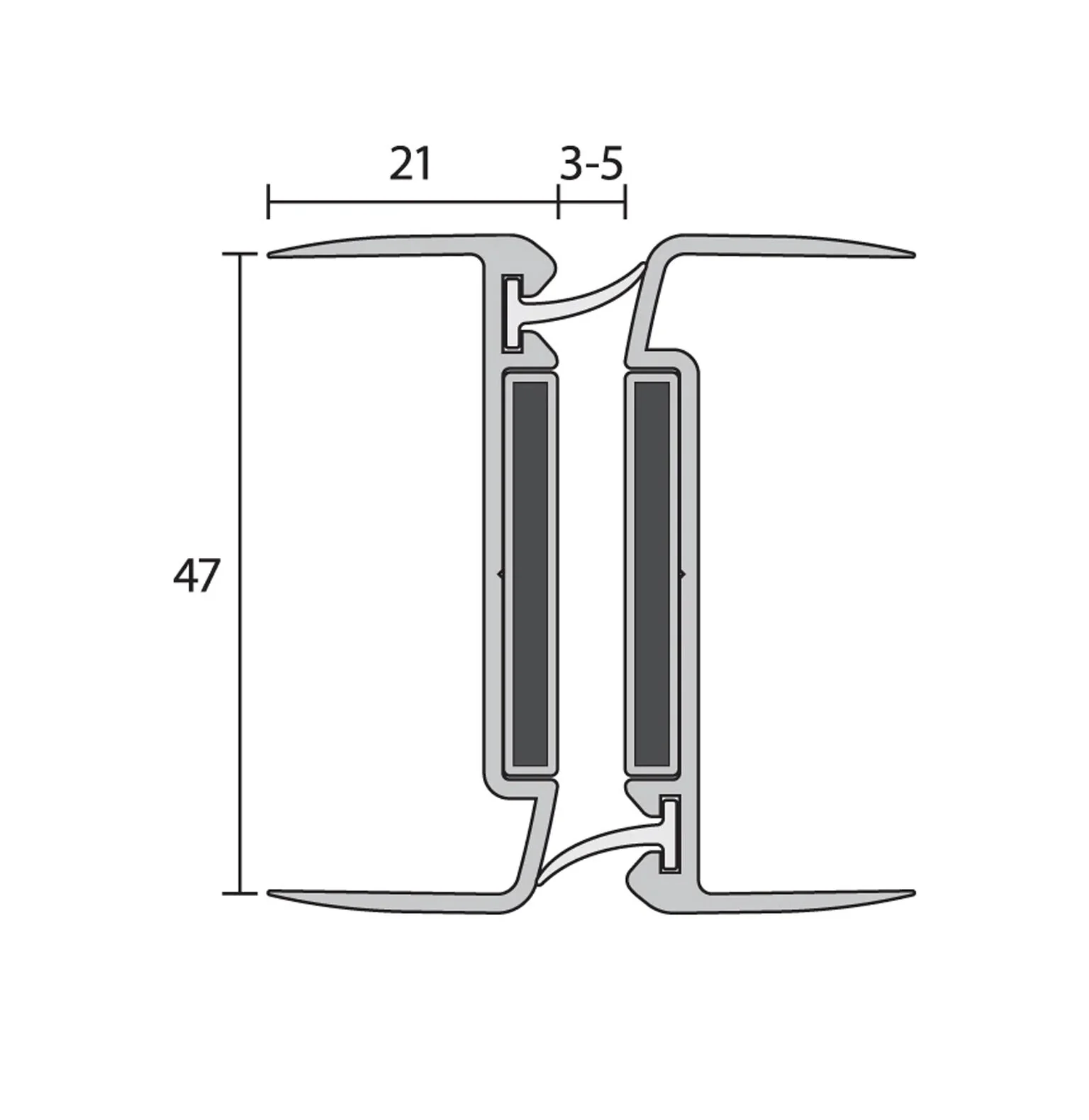 Raven RP122 Astragal Twin Section Meeting Stile Seal 3000mm A122C3000 - Image 2
